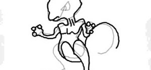 300x140 How To Draw Mewtwo From Pokemon Drawing Illustration