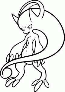 215x302 How To Draw Mewthree, Mewthree Step Drawing