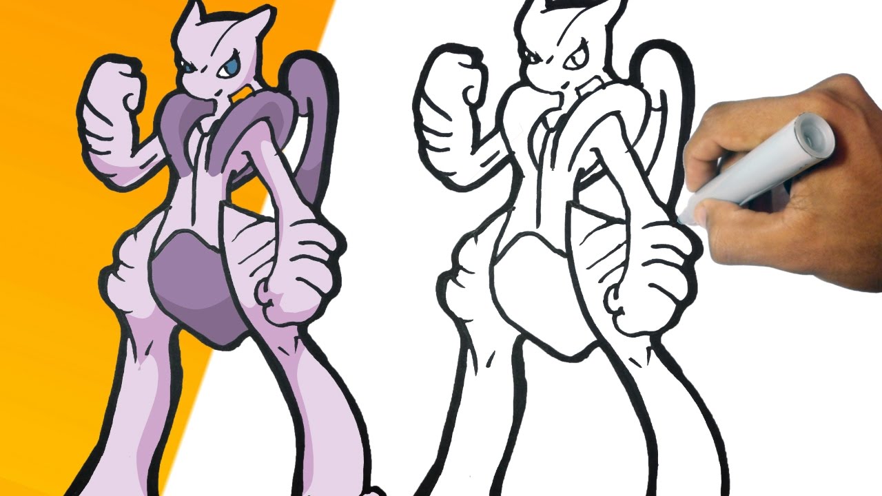 1280x720 Dibujar Pokemon Legendario Mega Mewtwo X
