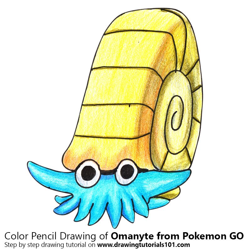 800x800 Omanyte From Pokemon Go Colored Pencils