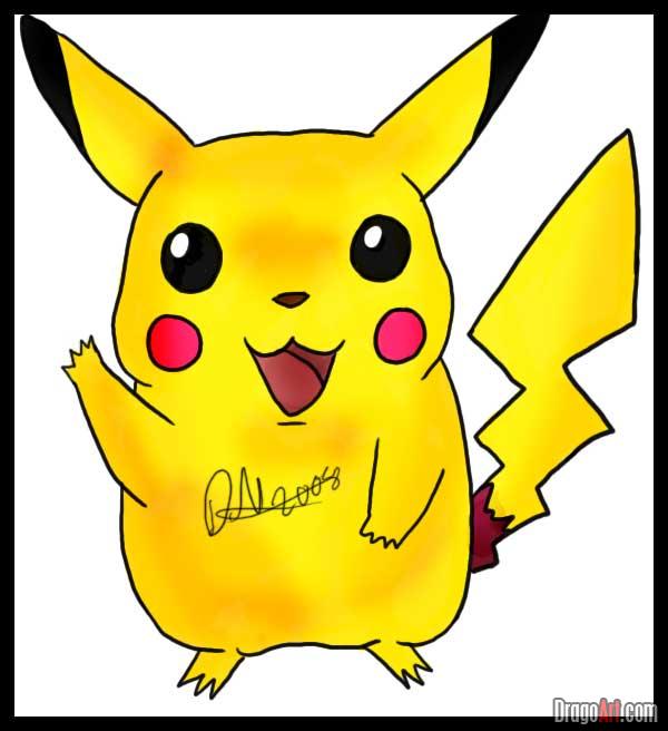 600x656 How To Draw Pikachu, Step