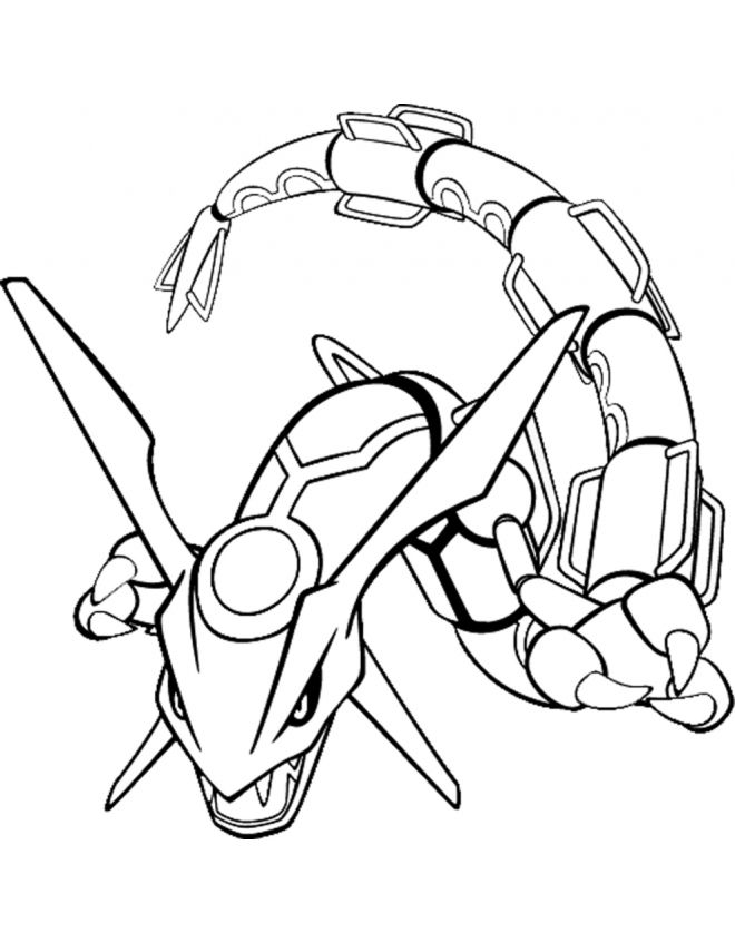 660x847 Rayquaza Pokemon Colouring Pages Pokecolouring