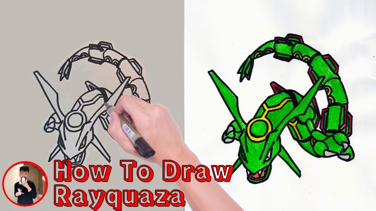 1280x720 How To Draw Rayquaza Pokemon Cartooning For Kids