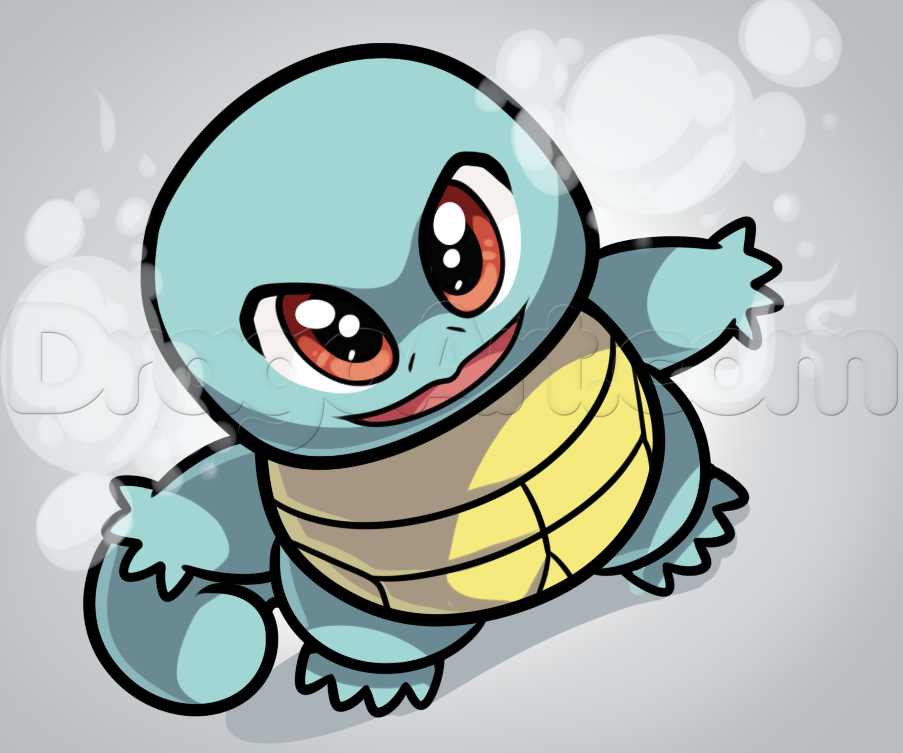 903x753 How To Draw Anime Squirtle, Step