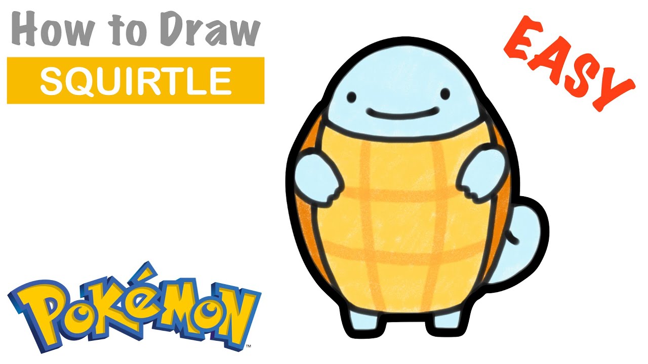 1280x720 How To Draw Squirtle Pokemon Easy Drawing For Kids