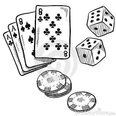400x400 gambling objects sketch ghetto card drawing, poker chips