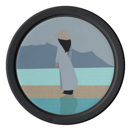 422x422 Girl In The Rain Poker Chips