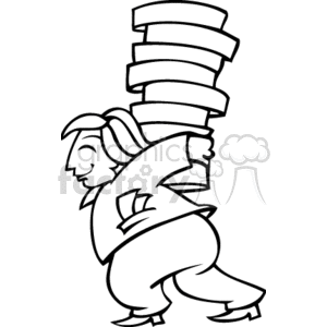 300x300 Man Carrying Stack Of Poker Chips Clipart Royalty Free Clipart