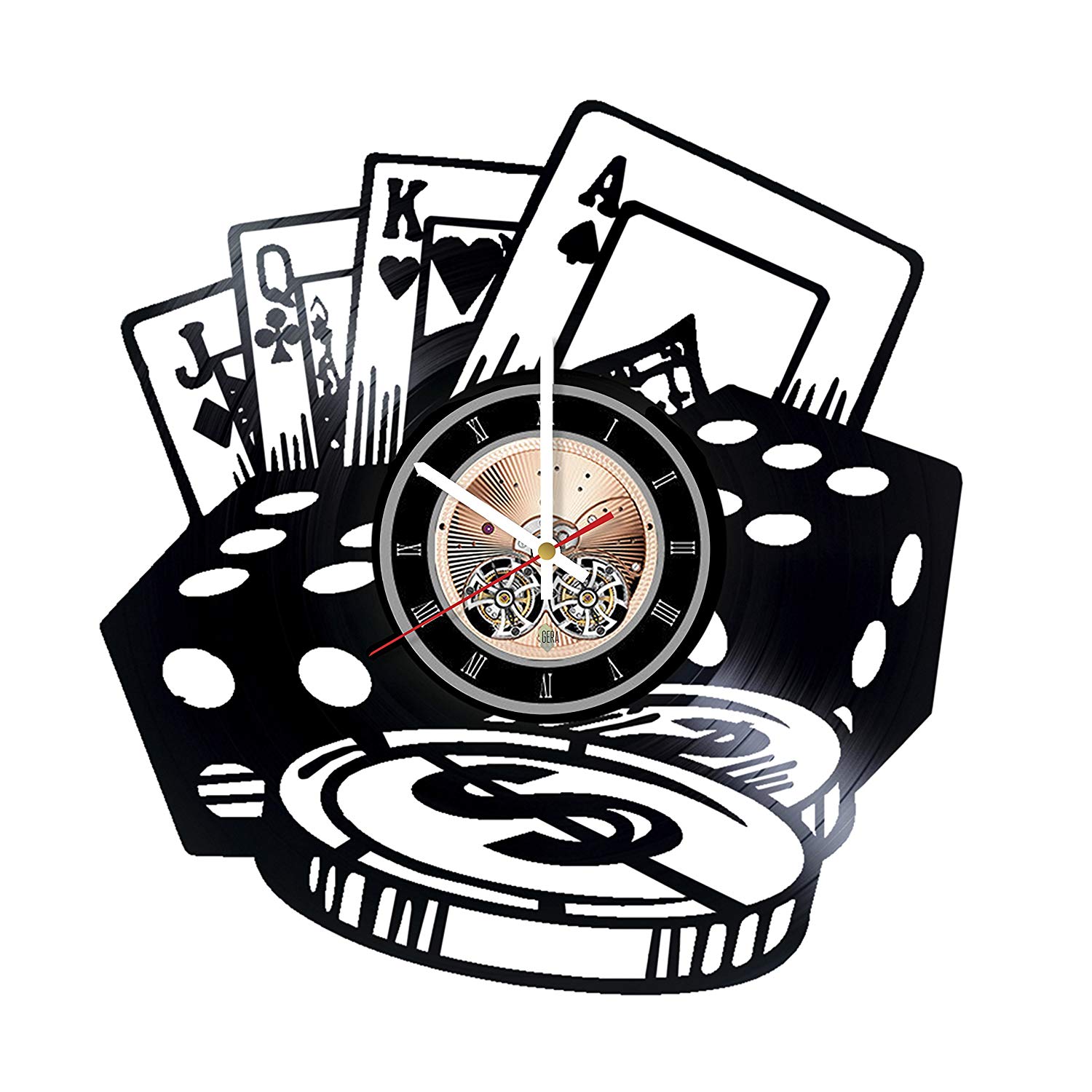 1500x1500 Poker Chips Vinyl Record Wall Clock