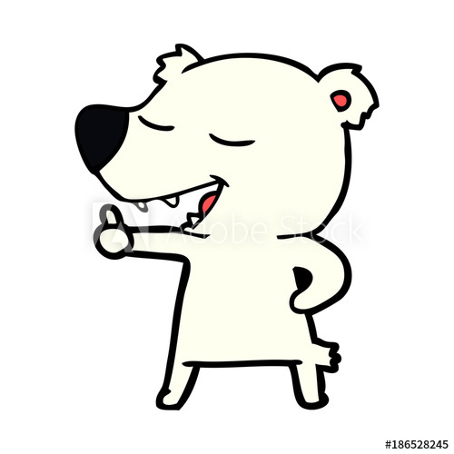 500x500 Happy Polar Bear Cartoon