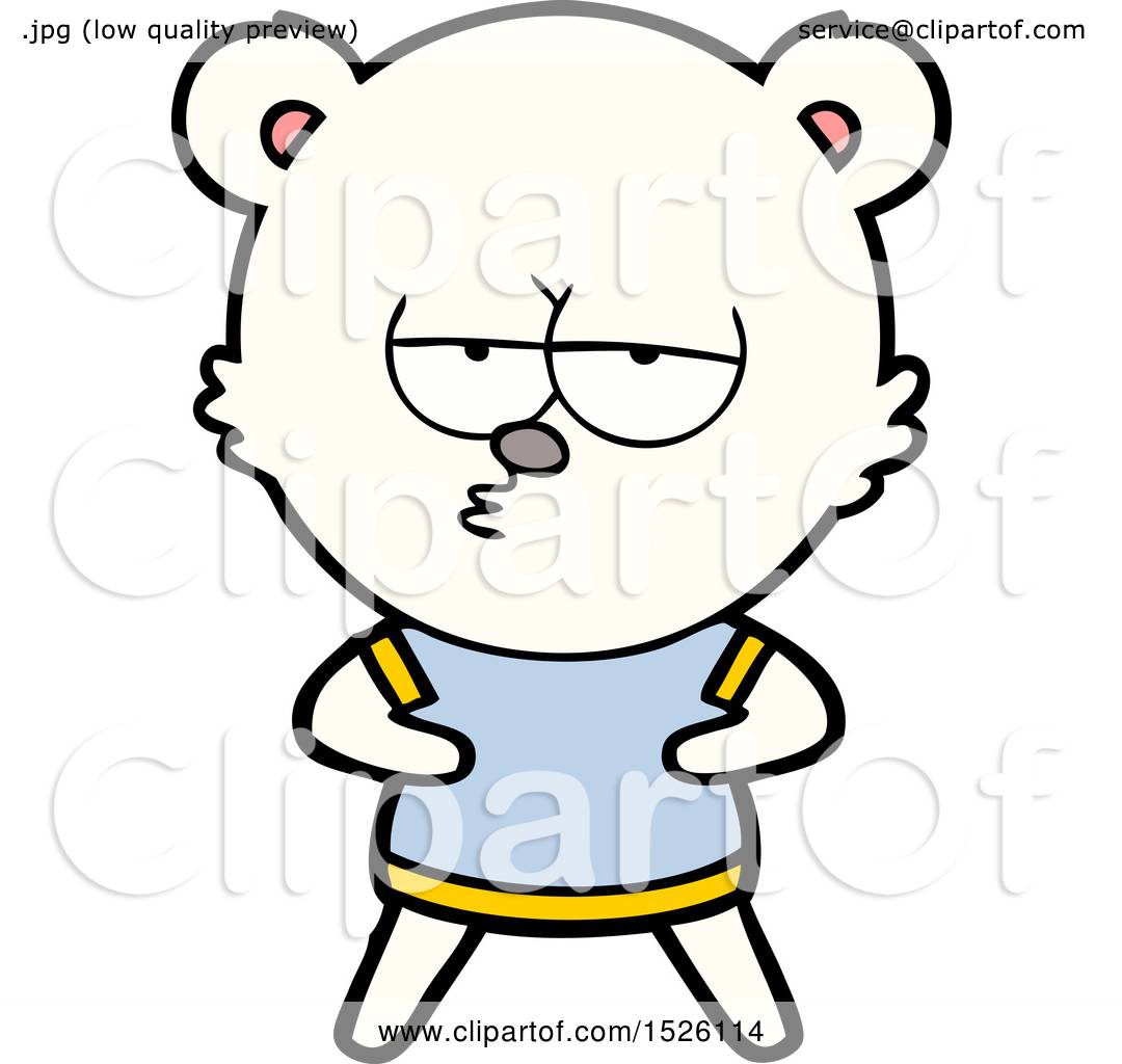 1080x1024 Bored Polar Bear Cartoon