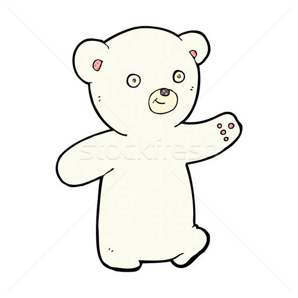600x600 Comic Cartoon Polar Bear Cub Vector Illustration Lineartestpilot