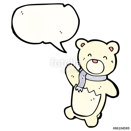 500x500 Waving Little Polar Bear Cub Stock Image And Royalty Free Vector