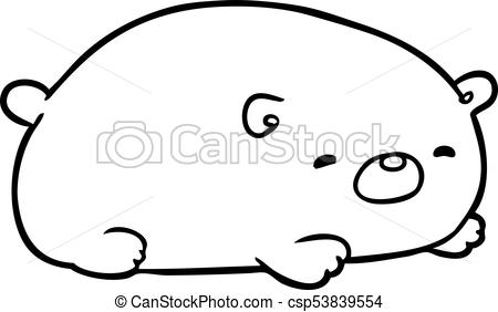 450x282 Cute Line Drawing Of A Polar Bear
