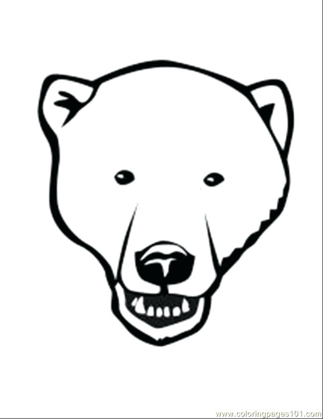 650x844 Polar Bear Outline Cartoon Coloring Pages Print Little Med