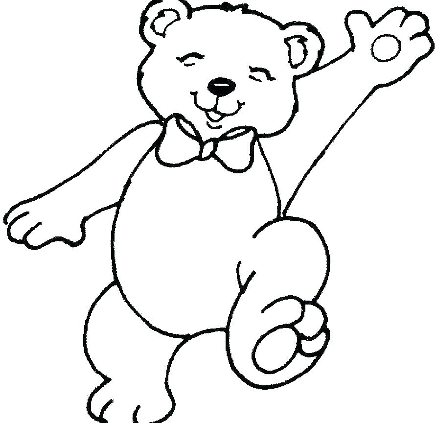 893x864 Polar Bear Outline Drawing Teddy Cute Polar Bear Outline Drawing