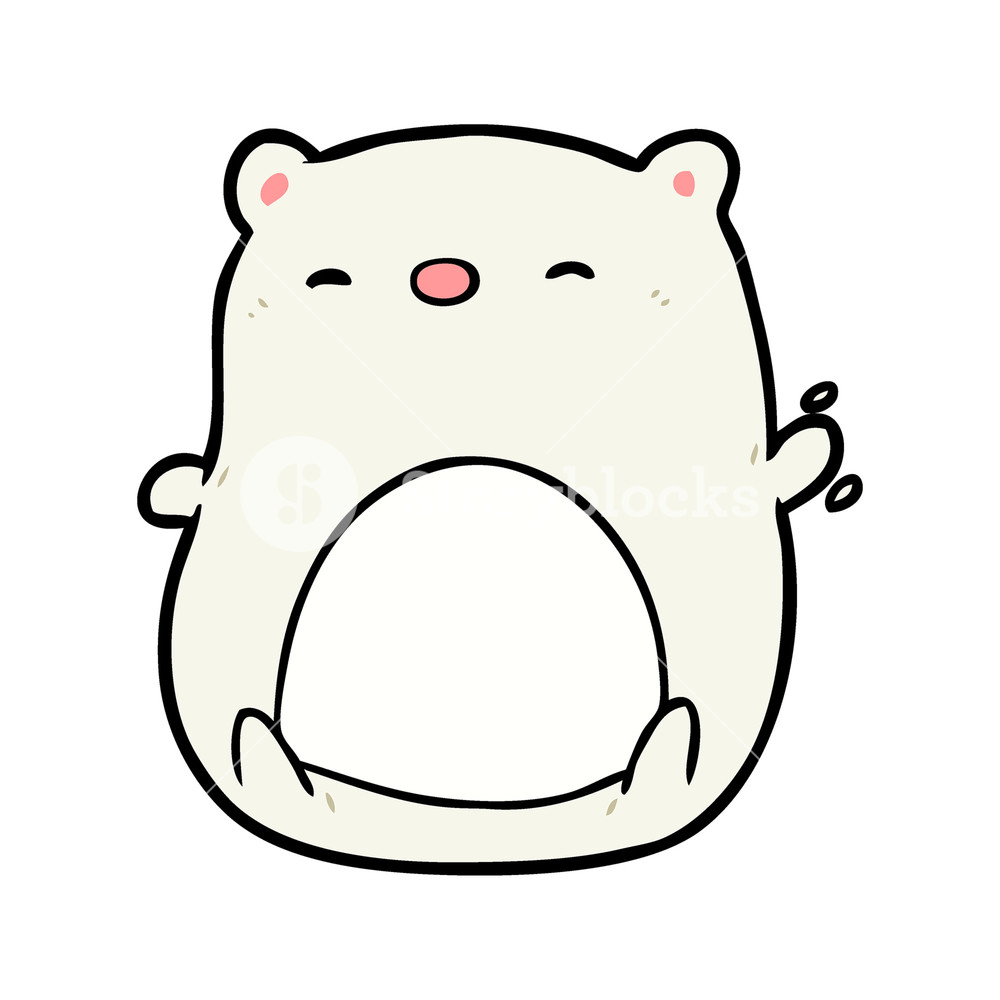 1000x1000 Cute Cartoon Polar Bear Royalty Free Stock Image