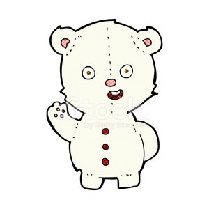 300x300 Cute Comic Cartoon Polar Bear Premium Clipart