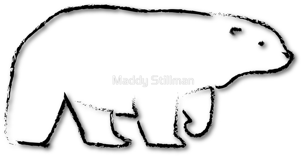 1000x518 Polar Bear Drawing