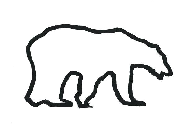 600x425 polar bear outline easy bear drawing outline drawing teddy bear