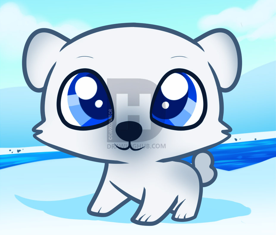 928x792 How To Draw A Polar Bear For Kids, Step