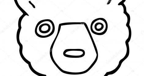 471x250 Easy Polar Bear Face Drawing Mask Short Faced Panda Grizzly Black