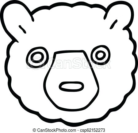 450x432 Bear Face Drawing