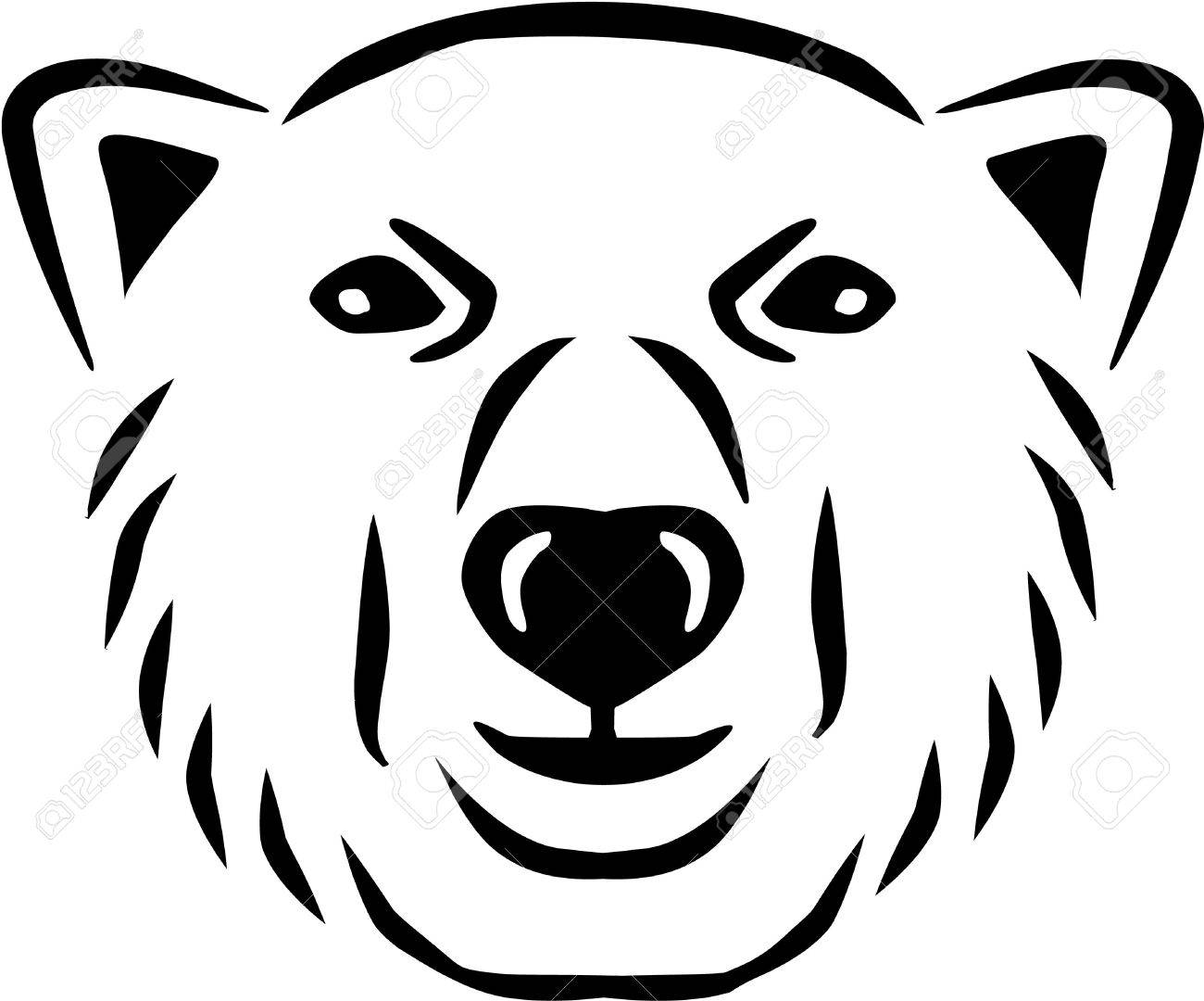 1300x1080 Polar Bear Head Royalty Free Cliparts Vectors And Stock