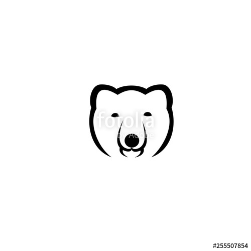 500x500 Polar Bear Head Logo Icon Designs Vector Illustration Template