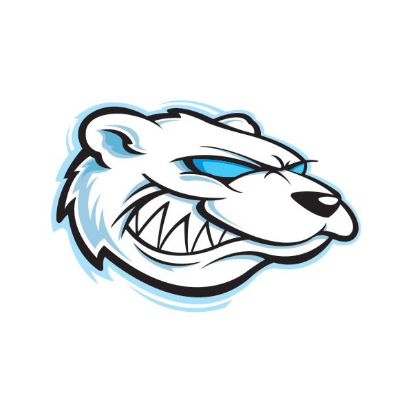 600x600 Printed Vinyl Polar Bear Head Stickers Factory