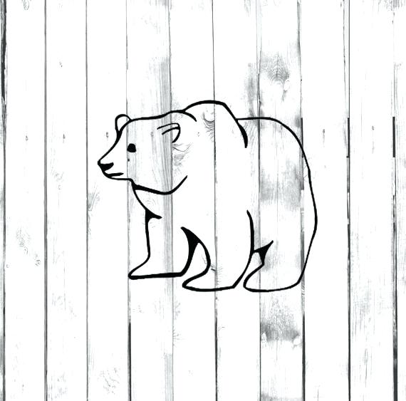 570x563 Polar Bear Outline Image Polar Bear Outline Pdf