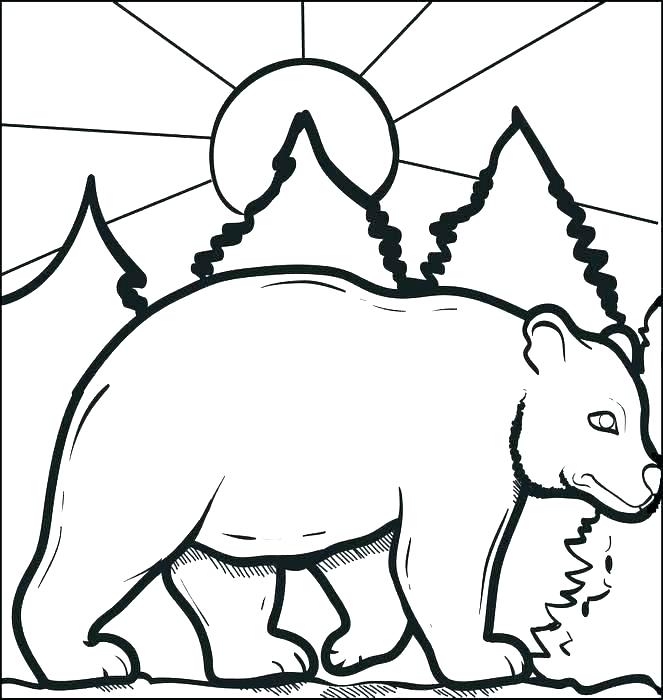 663x700 Polar Bear Coloring Pages