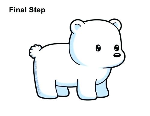 500x386 Draw A Cute Bear How To Draw Cute Cartoon Polar Bear Draw Cute We