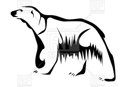 400x283 Outline Of Polar Bear Vector Image Of Plants And Animals Arkela