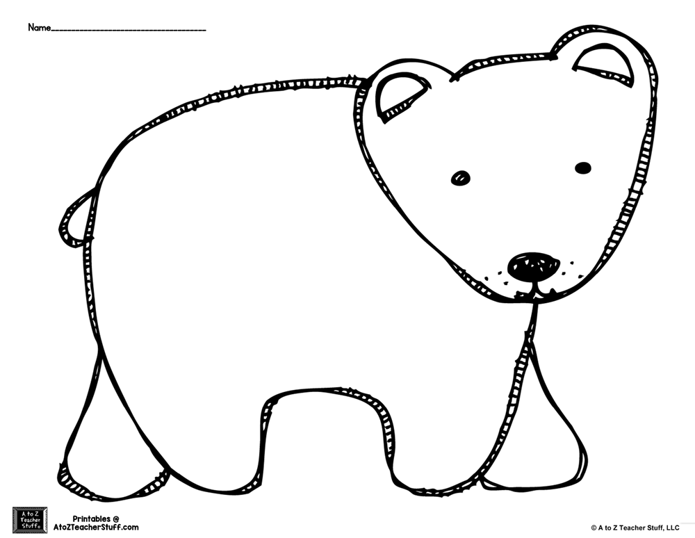 Polar Bear Outline Drawing Free Download On ClipArtMag