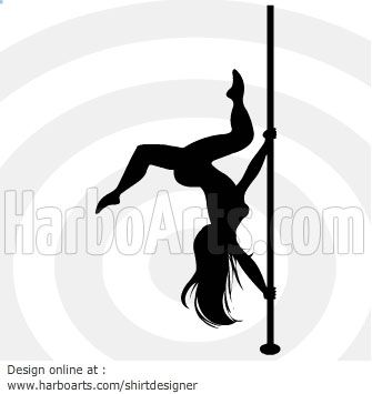 335x355 Vert Dancer Silhouette, Pole Dancing