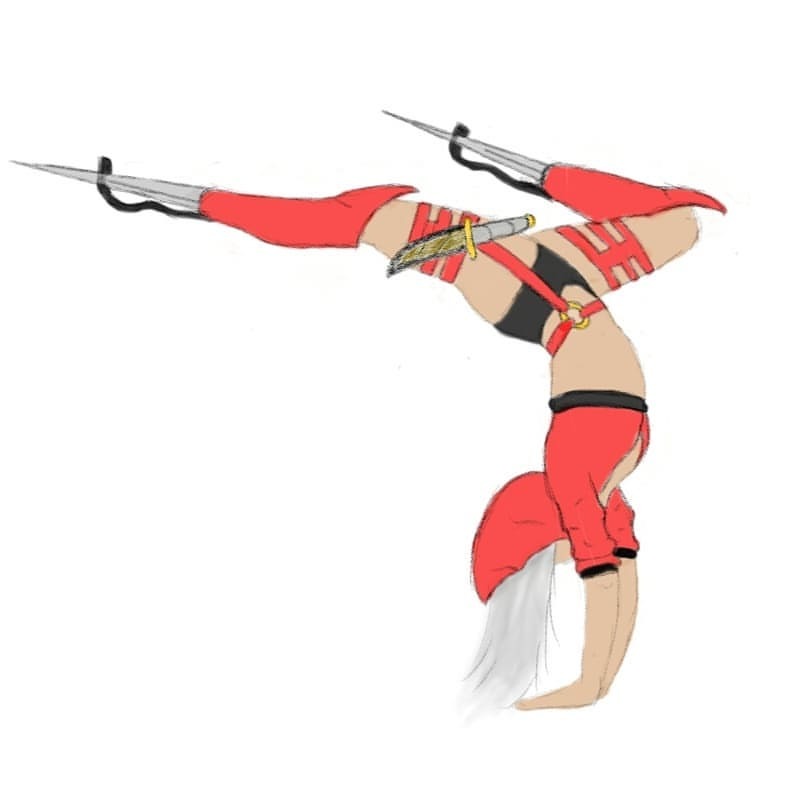 800x800 sup pole dancer to ninja!!! aha fun drawing i did last