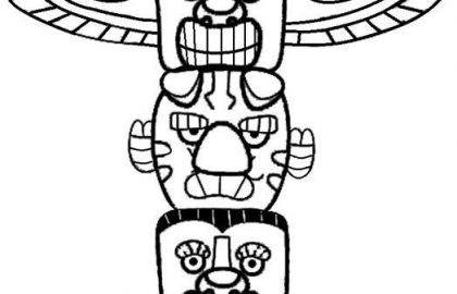 420x270 totem pole coloring pages and totem pole coloring pages best