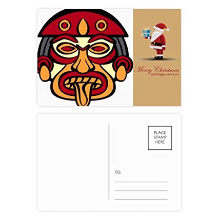 425x425 Indian Abstract Art Drawing Totem Pole Face Santa