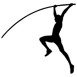 300x300 Men's Pole Vaulter Sticker