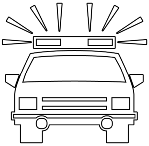 299x294 Police Car Outline Clip Art