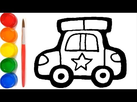 480x360 Toy Police Car Coloring And Drawing Lear