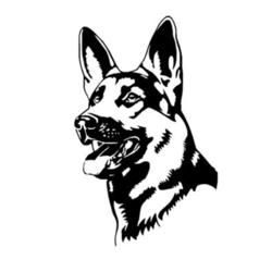 250x250 german shepherd head car sticker german shepherd zone dog