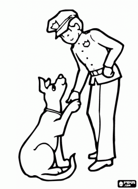 280x383 K Dog Or Police Dog In The Moment Of Greeting To An Agent