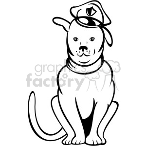 300x300 Black And White Police Dog Clipart Royalty Free Clipart