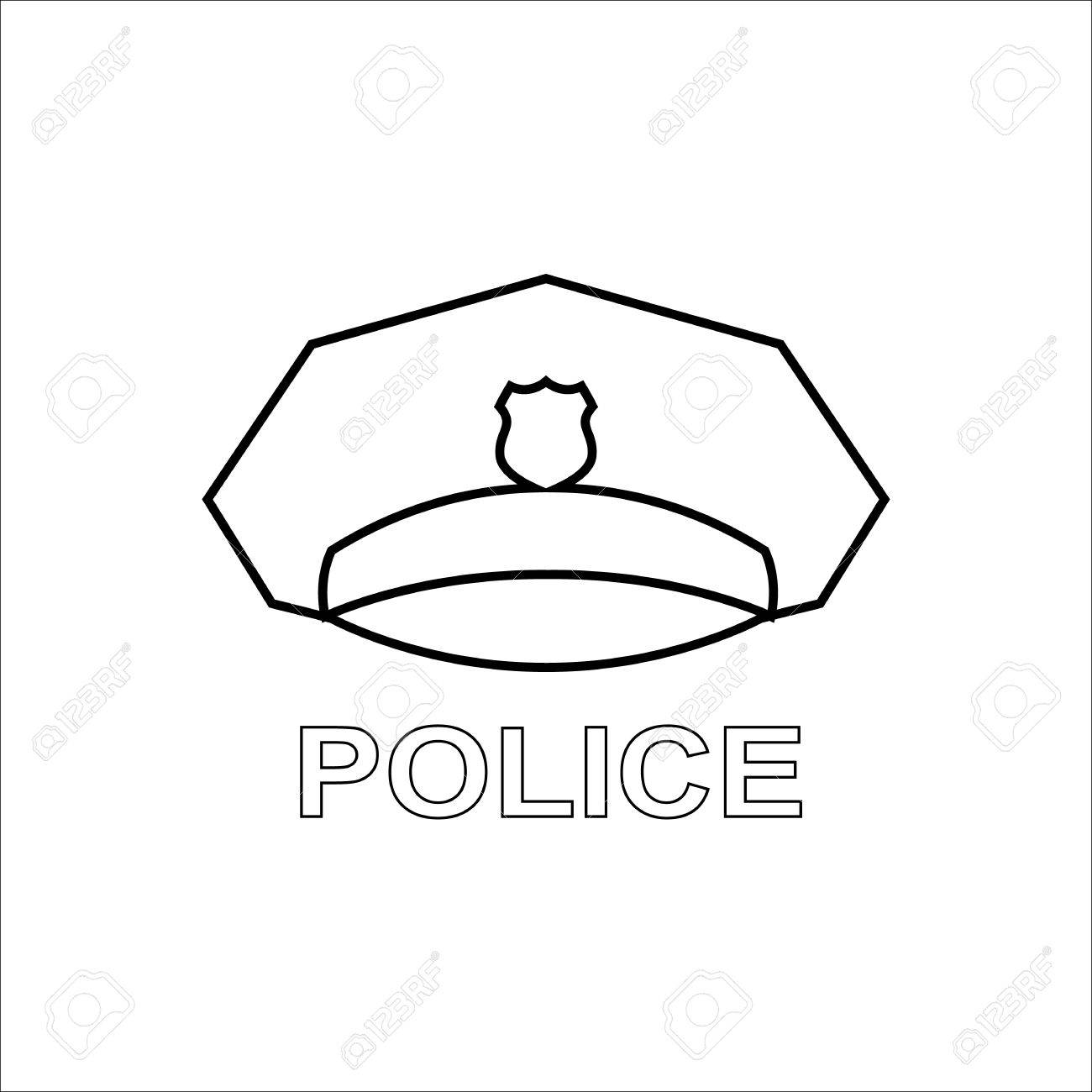 1300x1300 Huge Collection Of 'police Hat Drawing' Download More Than