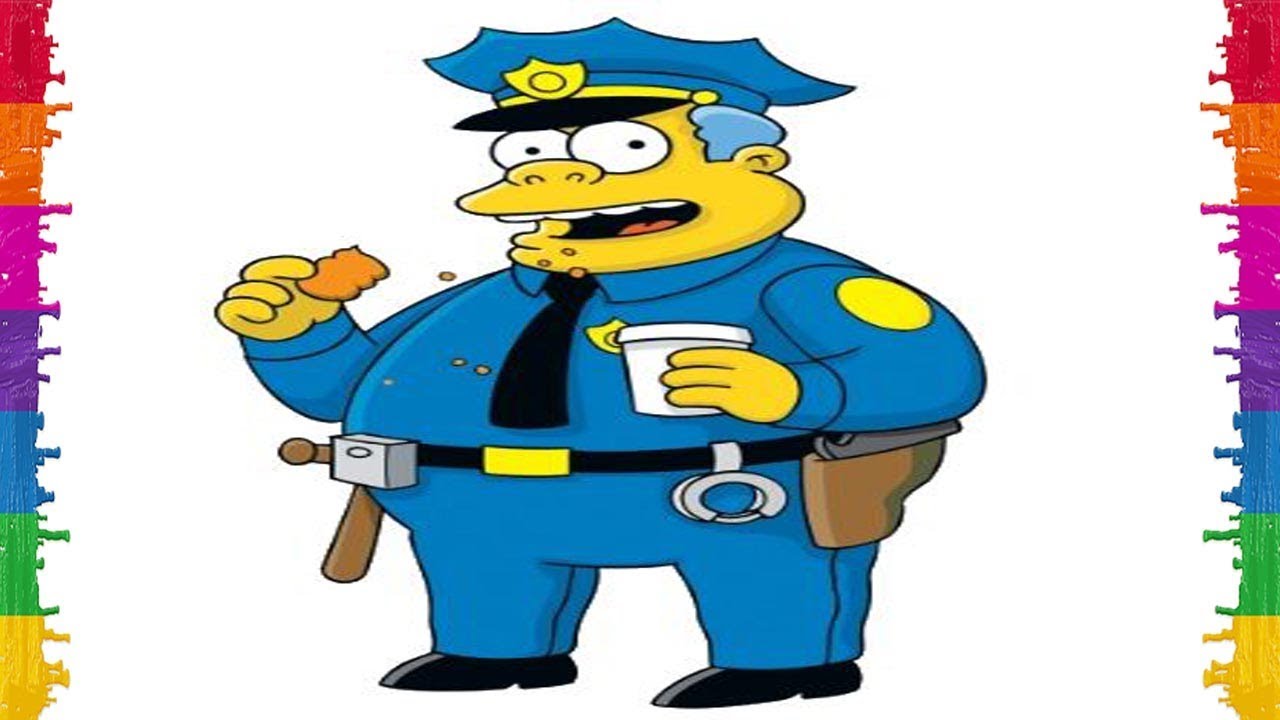 1280x720 Draw Simpsons Cartoon Police Drawing And Coloring Video How
