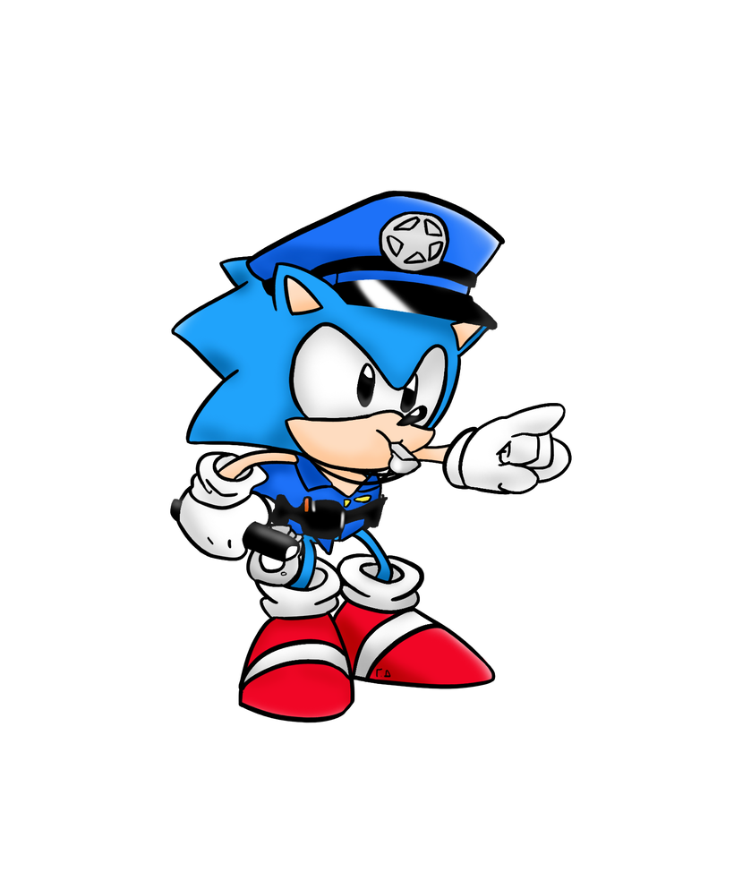 820x974 Sonic The Police Officer