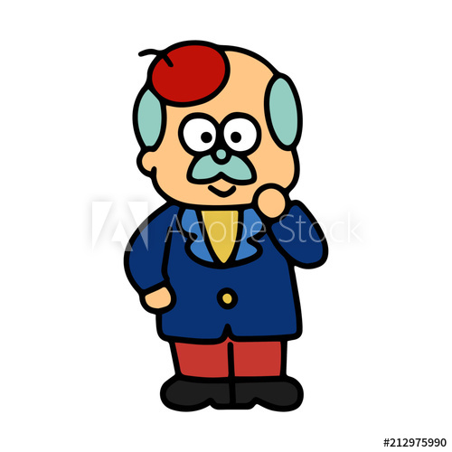 500x500 Artist Cartoon Illustration Isolated On White Background