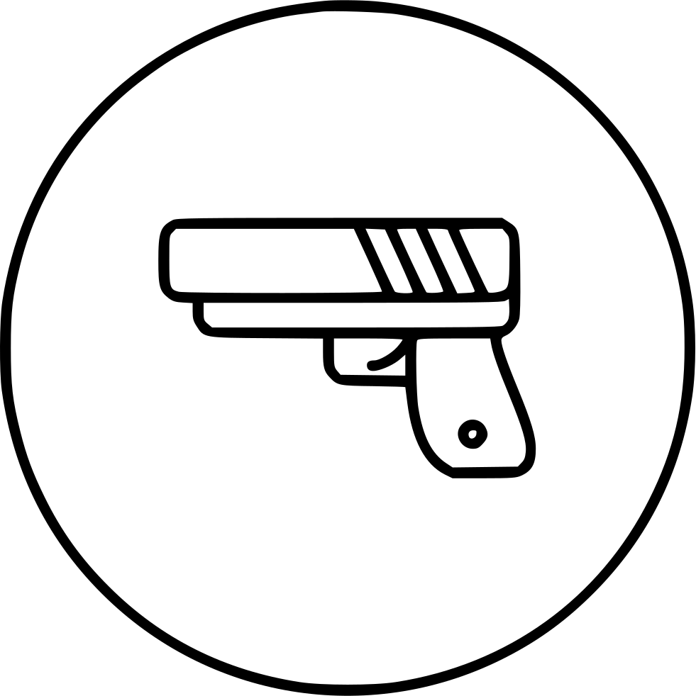 981x982 Gun Pistol Weapon Cop Police Crime Fusillade Png Icon Free